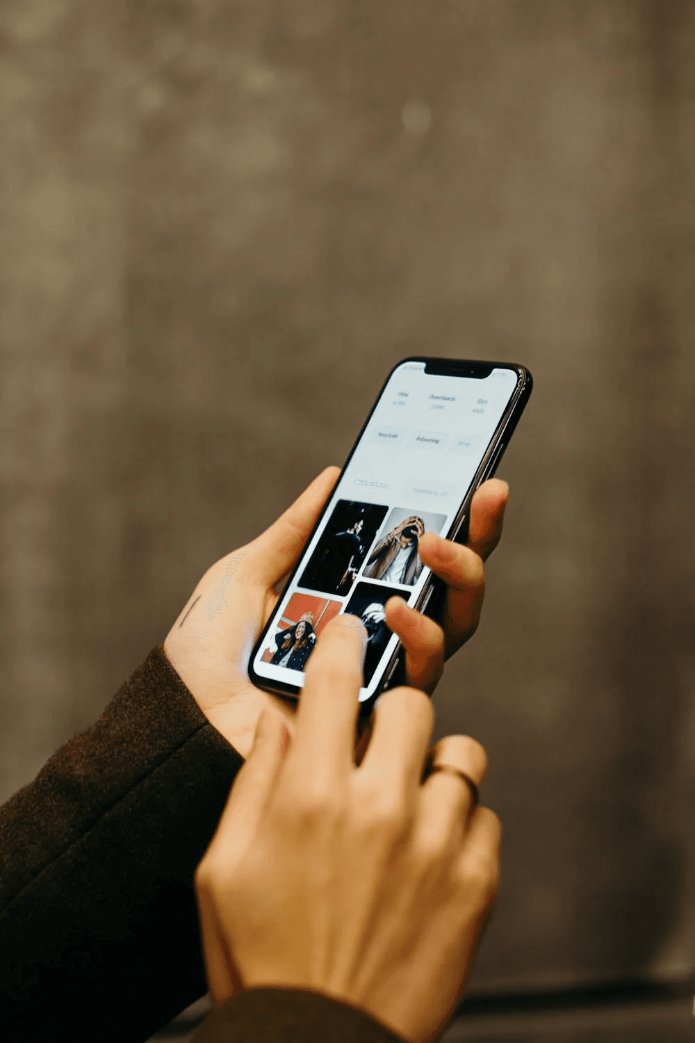 Mobile app interface